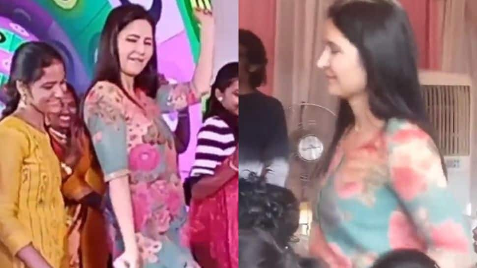 Katrina Kaif’s cute dance with school kids on ‘Arabic Kuthu’ goes VIRAL- Watch 