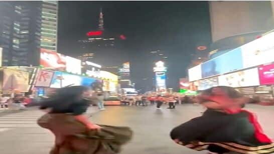 Navratri 2022: Indian Girls perform Garba dance at ‘TIMES SQUARE’ goes viral- Watch video here
