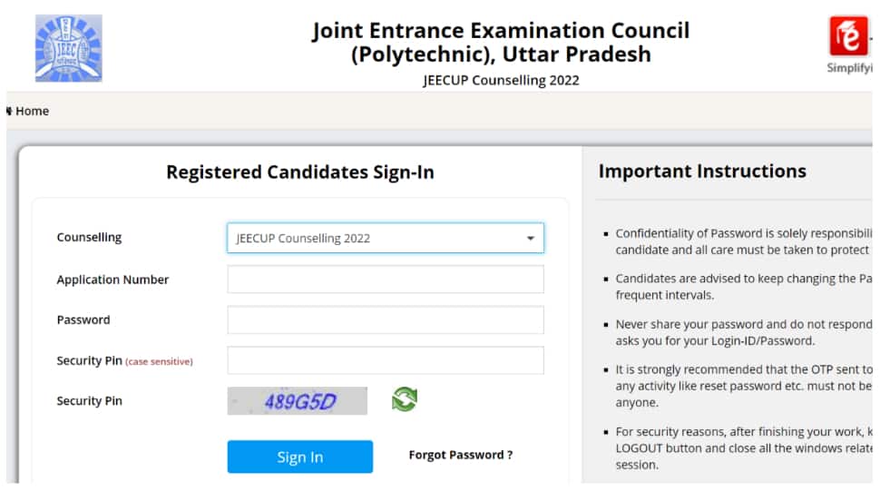 JEECUP Counselling 2022: Round 5 registrations begins on jeecup.admissions.nic.in-  Here’s how to apply