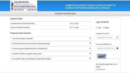 IBPS Clerk Mains Admit Card 2022 RELEASED on ibps.in- Direct link to download hall tickets here - Vimarsana News