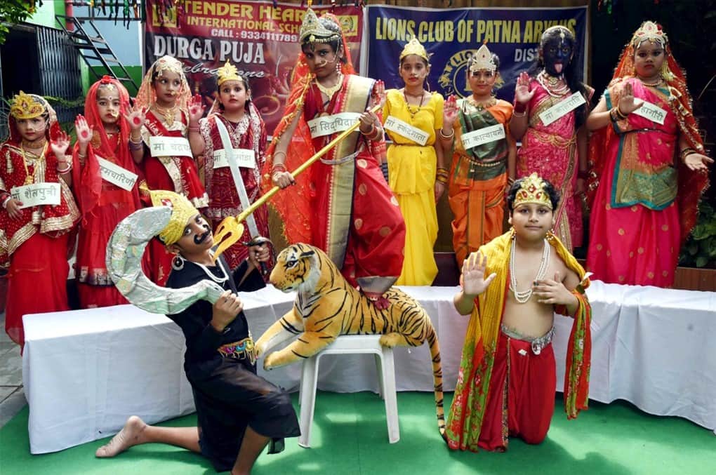 Kids performance on Durga Puja in Patna