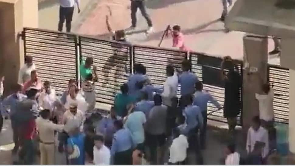 Clashes at Ghaziabad’s Mahagun society, video goes viral- WATCH