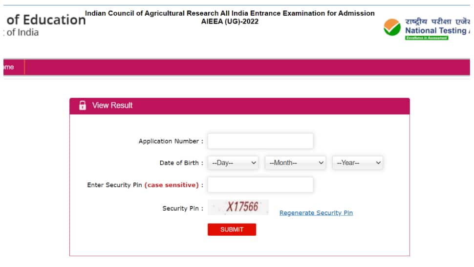 ICAR AIEEA result 2022: NTA announces results for UG programmes at icar.org.in- Direct link here