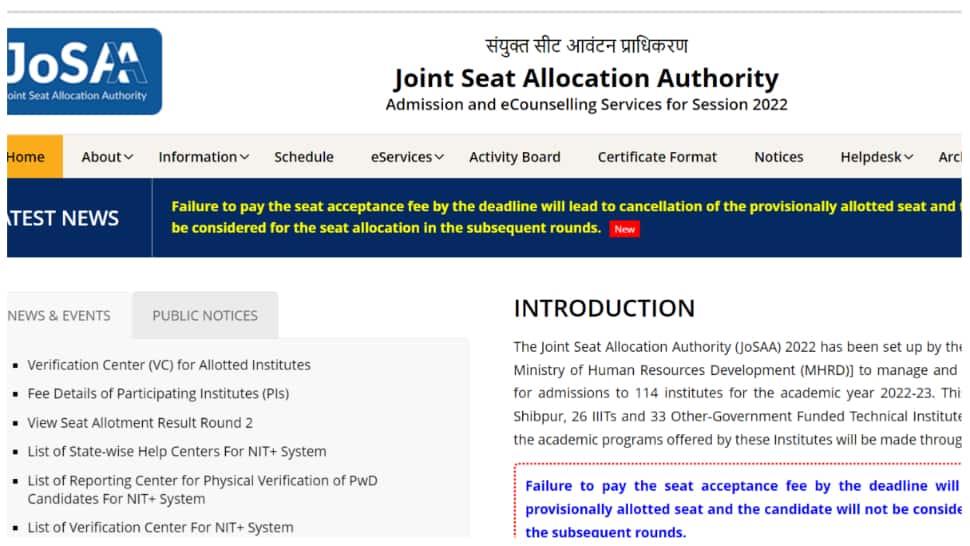 JoSAA 2022 Counseling Round 3 Result to be RELEASED TODAY at josaa.nic.in- Here’s how to check