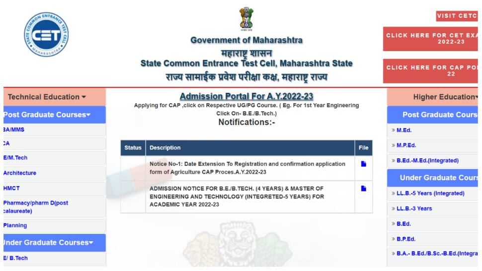 MHT CET 2022 Counselling registration ends TODAY at cetcell.mahacet.org, merit list on Oct 7- Here’s how to apply