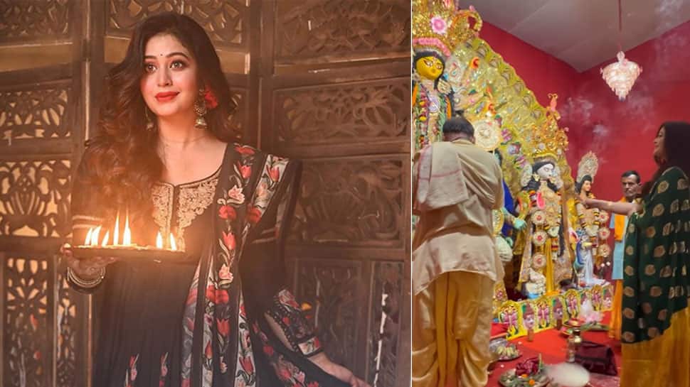 EXCLUSIVE on Durga Puja 2022: Bengali actress Ritabhari Chakraborty picks Masaba saree with gold jewellery as her festive look!