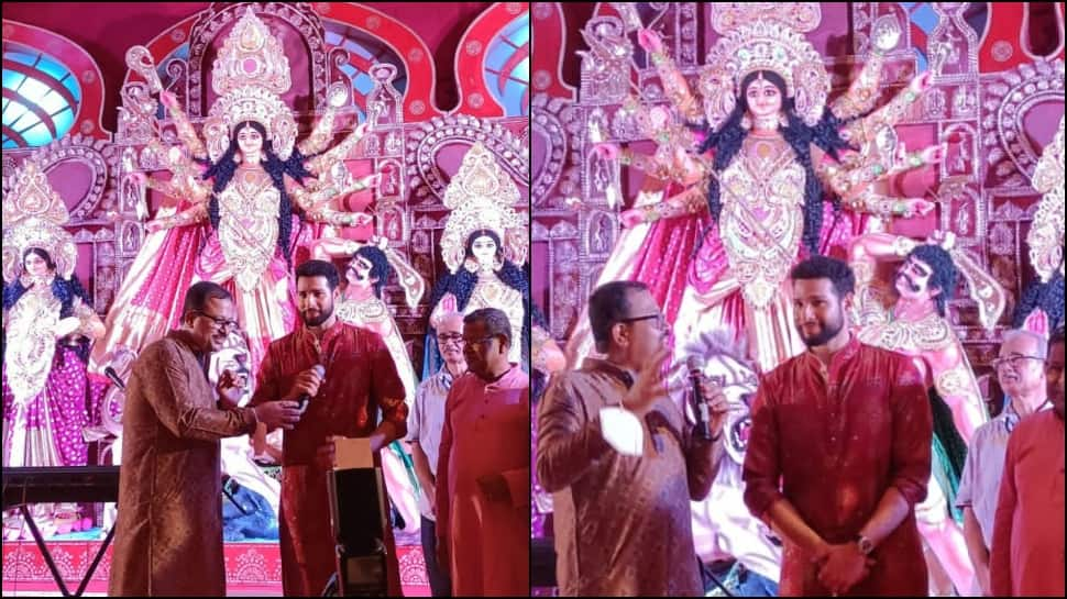 Siddhant Chaturvedi seeks blessings from Maa Durga as he visits Pujo Pandal- PICS