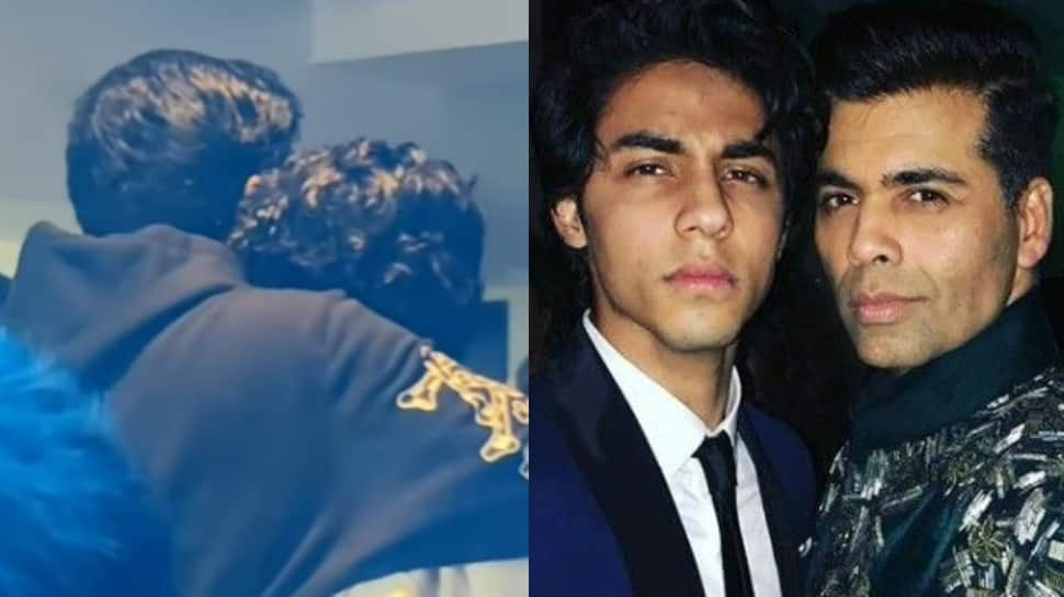 Karan Johar hugs, kisses Aryan Khan, video goes viral- WATCH