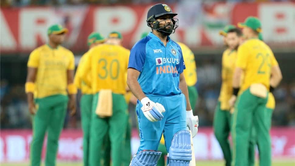 Team India captain Rohit Sharma fell for a second-ball duck as India lost the third and final T20I against South Africa in Indore by 49 runs. Rohit, however, managed to win the series 2-1. (Photo: IANS)