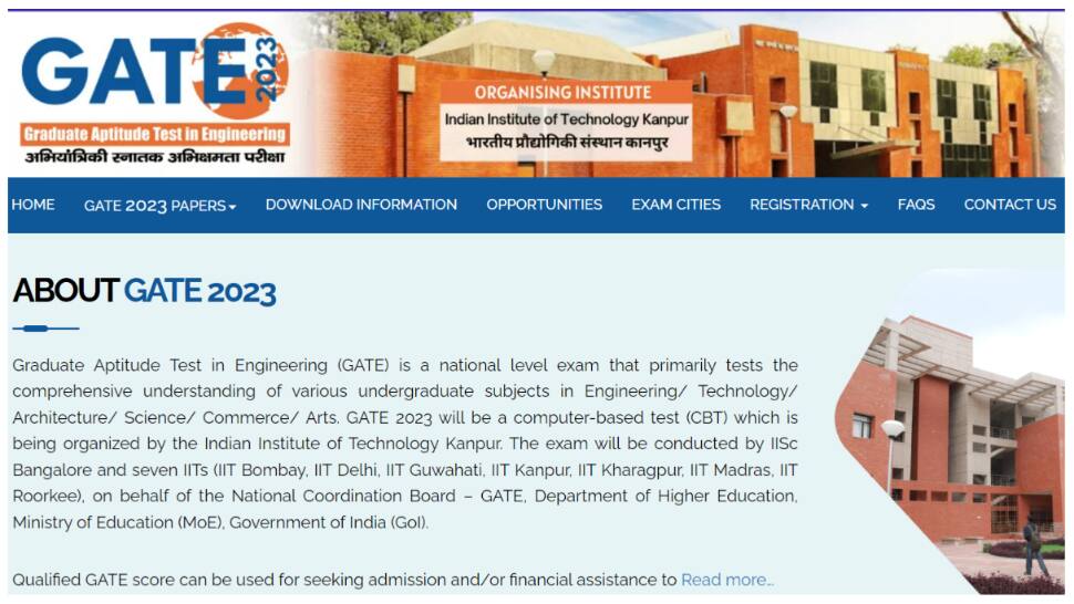 GATE 2023: Registration without late fee extended till Oct 7 at gate.iitk.ac.in- Here’s how to fill application form