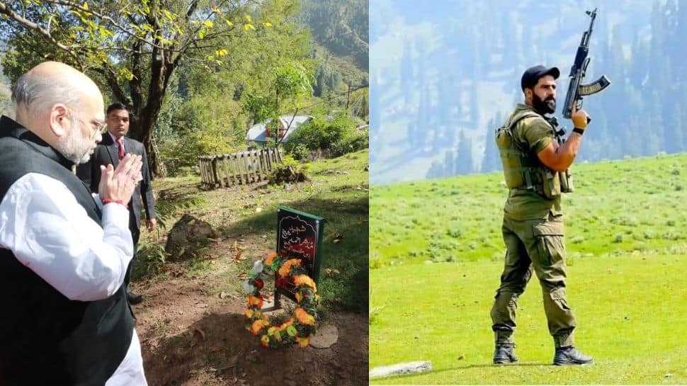 Amit Shah visits family of slain J&K cop Mudasir Sheikh in Uri, says his 'sacrifice is an inspiration' Amit Shah visits family of slain J&K cop Mudasir Sheikh in Uri, says his 'sacrifice is an inspiration'