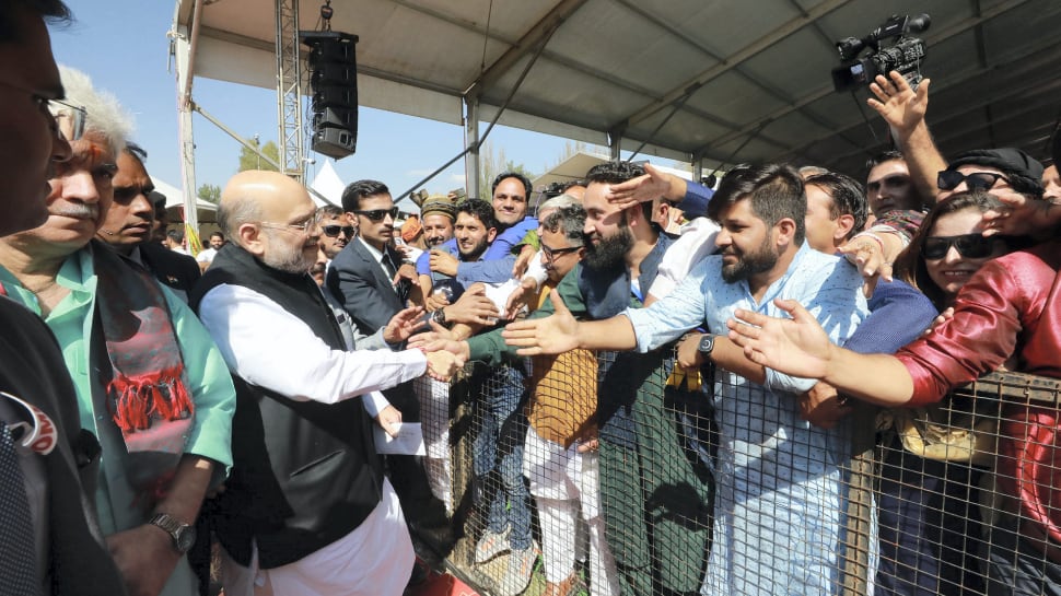 ‘J&amp;K turning into tourist hotspot from terrorist hotbed’: Amit Shah launches development projects worth Rs 2,000 Cr in Srinagar