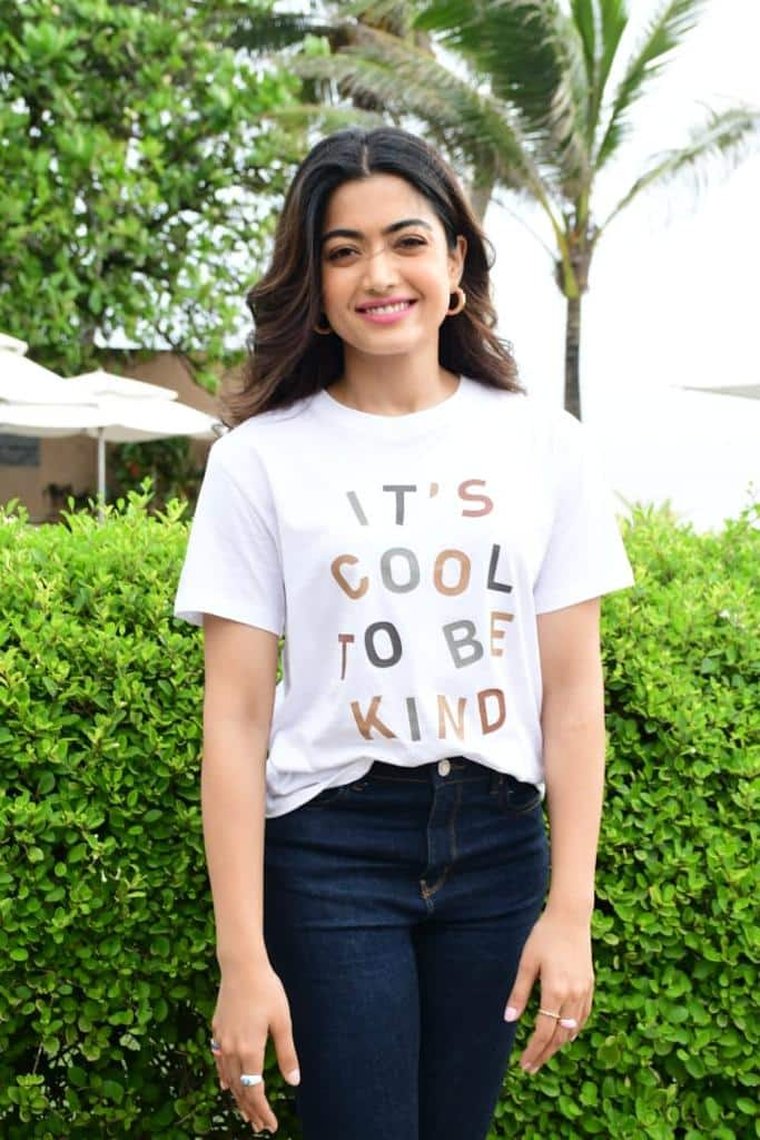 Rashmika Mandanna for Goodbye promotions