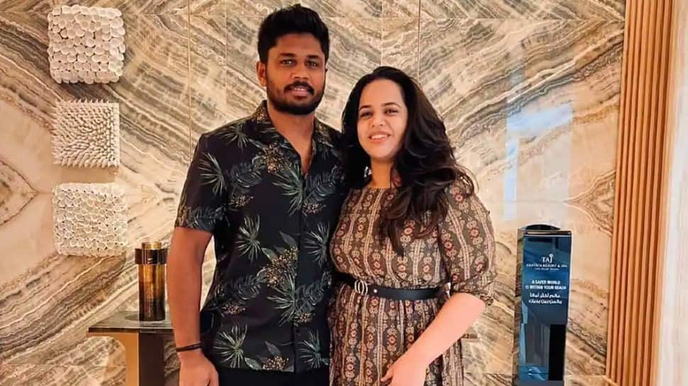 Sanju Samson and Charulatha got married on December 22, 2018, after being in a relationship for about five years. It was a low-key ceremony in Kovalam. (Source: Twitter)