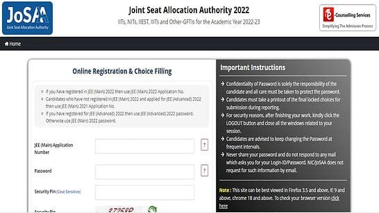 JoSAA 2022 Round 4 Seat Allotment Result to be RELEASED TODAY at 5 PM on josaa.nic.in-  Here’s how to check