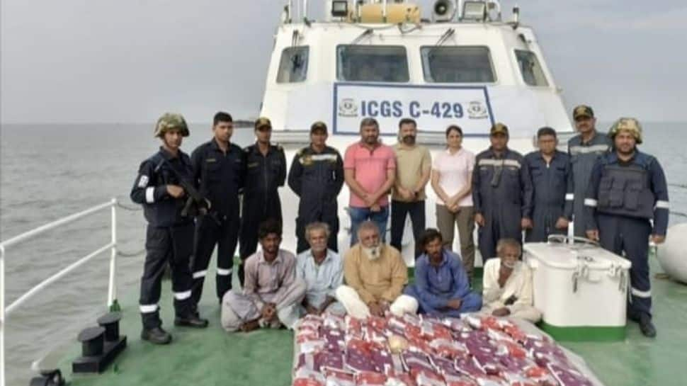 Heroin worth Rs 350 crore seized from Pakistani boat off Gujarat coast, six held