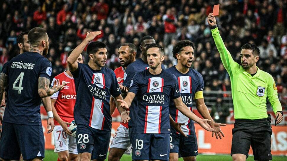 Lionel Messi-less PSG settle for 0-0 draw against Reims as Sergio Ramos registers 28th career Red Card