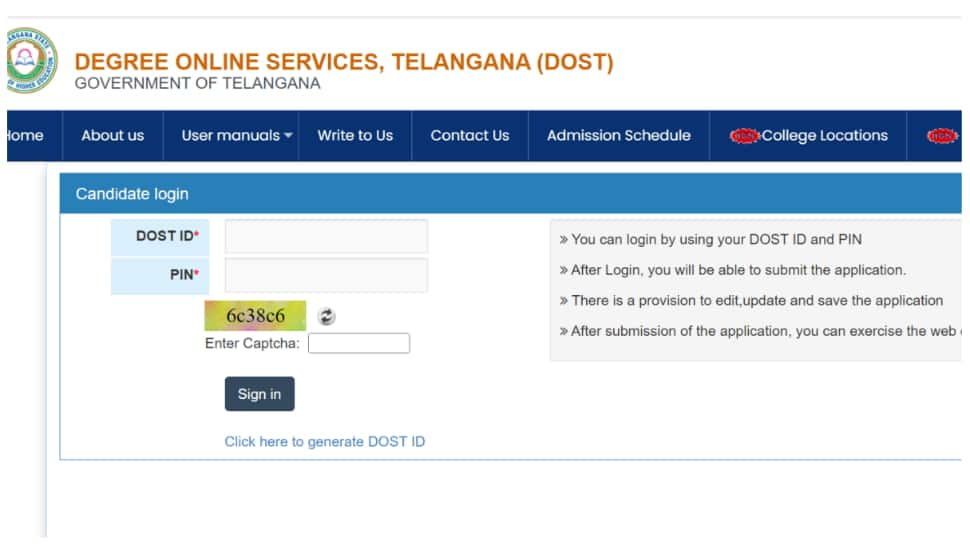 TS DOST Special Phase 2022 registration web option close TODAY at dost.cgg.gov.in- Here’s how to register