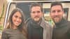 Antonela Roccuzzo poses with Kit Harington and husband Lionel Messi