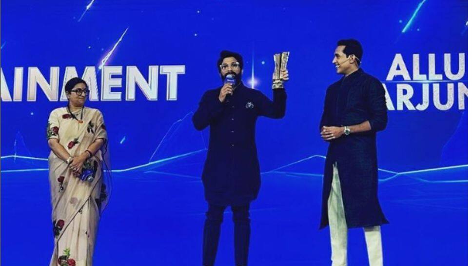 Allu Arjun feels &#039;humbled&#039; as he receives the honour of &#039;Indian of the Year&#039;