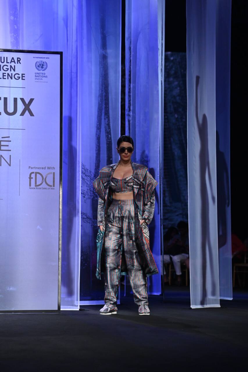 Warina Hussain walks the ramp 