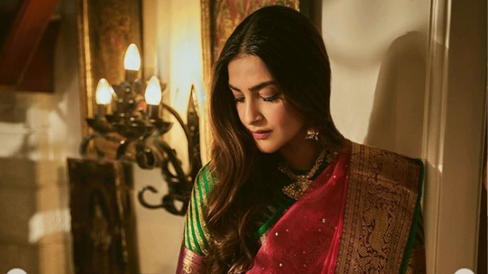 New mom Sonam Kapoor celebrates Karwa Chauth in style, shares PICS