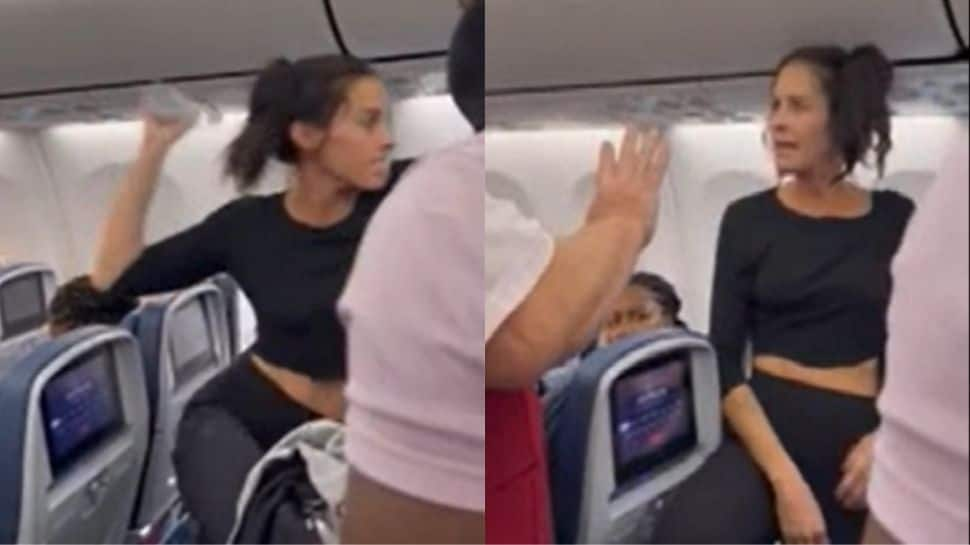 SHOCKING! Woman passenger ABUSES cabin crew on Delta Airline flight - Watch video