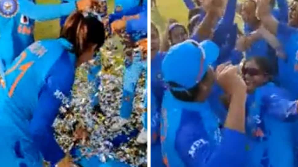 WATCH: Harmanpreet Kaur and co&#039;s UNIQUE celebration style after Asia Cup victory