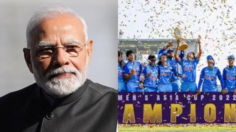 They have shown outstanding skill and teamwork...: PM Modi reacts as Indian women&#039;s cricket team win Asia Cup 2022
