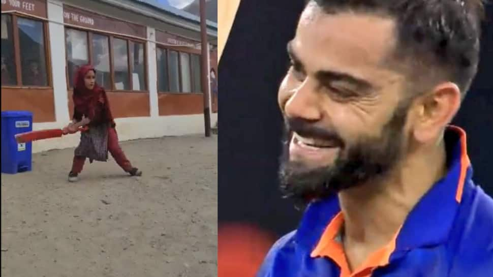 Virat Kohli fangirl from Ladakh breaks the internet with batting skills, says &#039;I want to be like him&#039; - WATCH