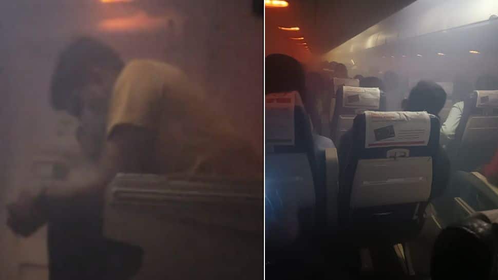 SpiceJet passenger shares video of plane filled with smoke, alleges oxygen masks didn&#039;t deploy: WATCH Video