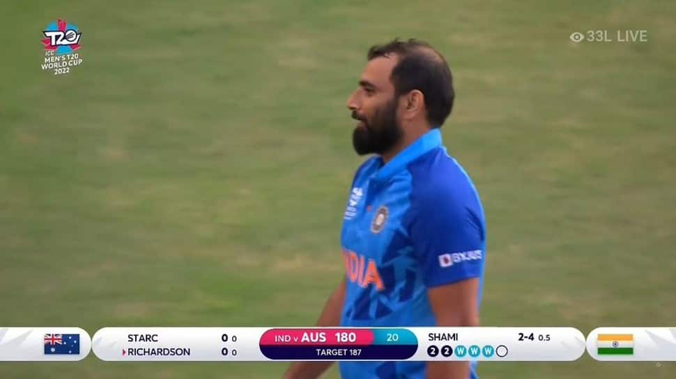 T20 World Cup 2022 Mohammed Shami's FIERY 4wicket over in IND vs AUS