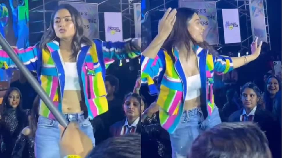 Rashmika Mandanna grooves to &#039;Saami Saami&#039; at the Meta Creators Day event in Hyderabad: WATCH