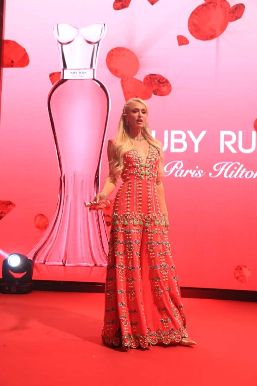 Paris Hilton goes desi glam, launches her new fragrance Ruby Rush in