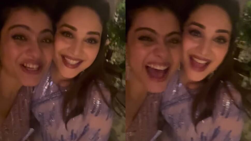 Kajol and Madhuri Dixit shake a leg at Manish Malhotra&#039;s Diwali party: WATCH