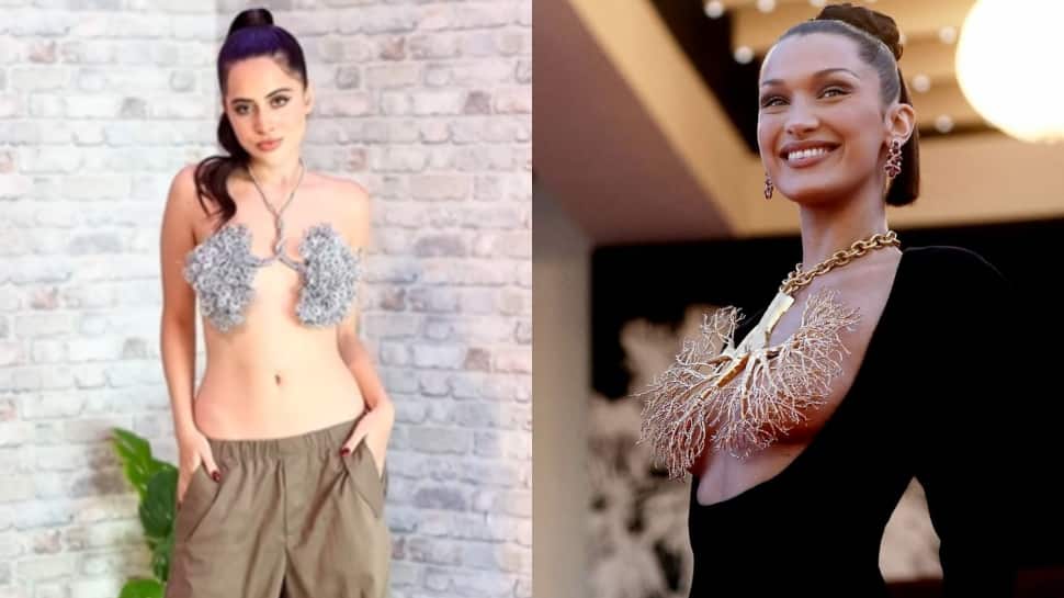 Urfi Javed recreates Bella Hadid&#039;s Cannes look BUT with a twist: Watch