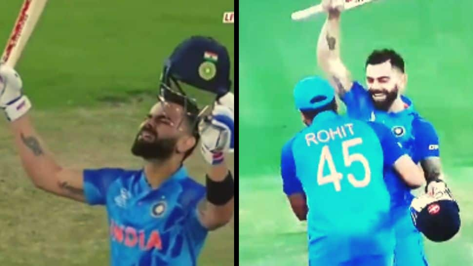 Virat Kohli gets emotional, Rohit Sharma lifts &#039;KING&#039; after &#039;Incredible&#039; innings vs Pakistan - WATCH