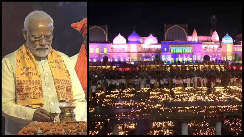 PM Narendra Modi begins Deepotsav in Ayodhya, says idea of &#039;Sabka Saath Sabka Vikas&#039; inspired by Lord Ram