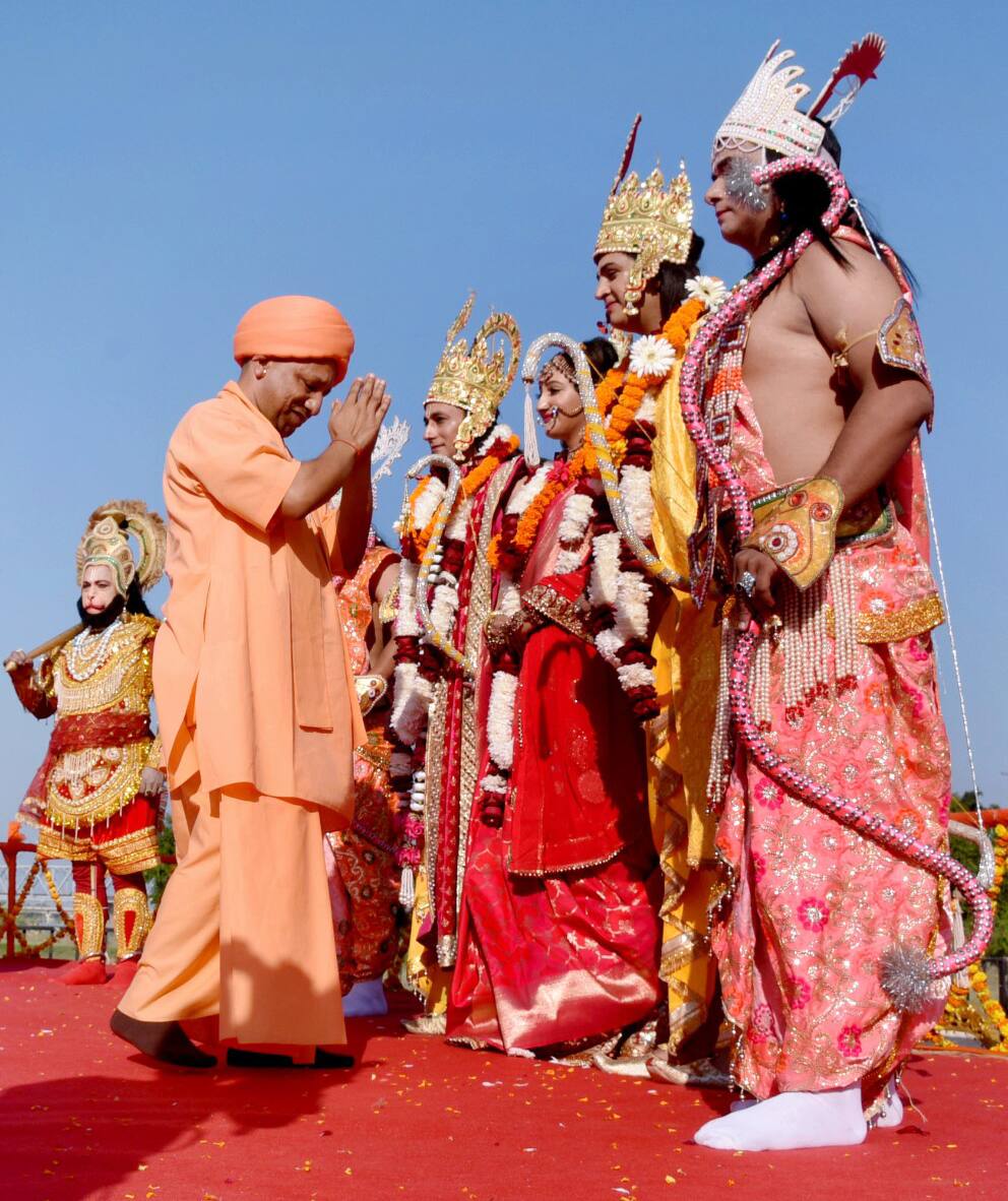 UP CM Yogi Adhiyanath at Deepotsav in Ayodhya