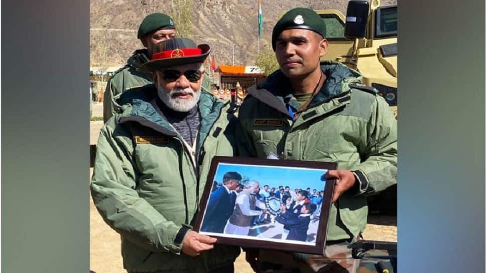 Reunited after 21 YEARS, Gujarat school student meets PM Modi again as an Army Major in Kargil