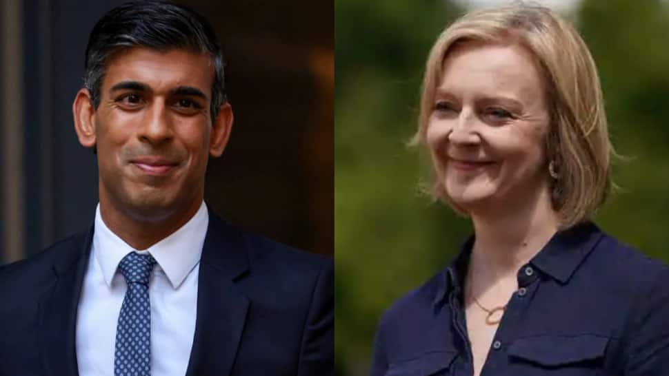 Liz Truss reacts after Rishi Sunak becomes first Indian-origin British PM