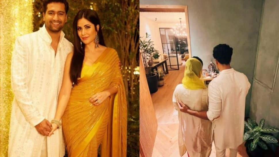 Vicky Kaushal-Katrina Kaif perform Lakshmi puja together on their first Diwali- SEE PICS 