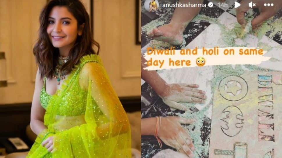 Anushka Sharma drops cute PIC as daughter Vamika celebrates Holi and Diwali together!