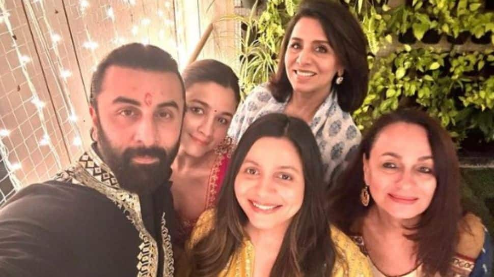 Ranbir Kapoor-Alia Bhatt celebrate their first Diwali after marriage, perform puja with family- SEE PICS