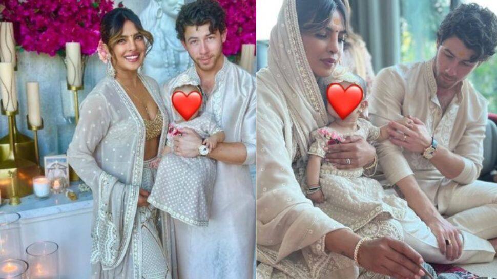 Priyanka Chopra-Nick Jonas celebrate FIRST Diwali with daughter Malti Marie, wear matching outfits- SEE PICS 