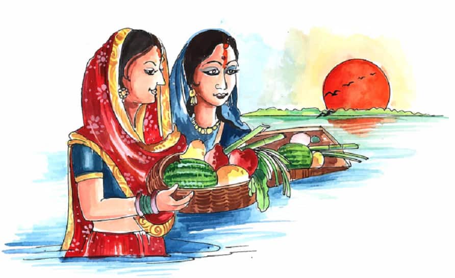 Happy Chhath Puja traditional festival beautiful background 13443300 Vector  Art at Vecteezy
