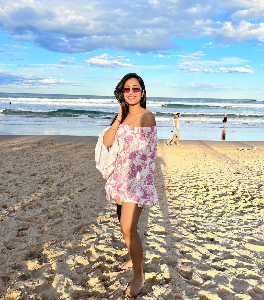 Dhanashree at Manly beach in Australia