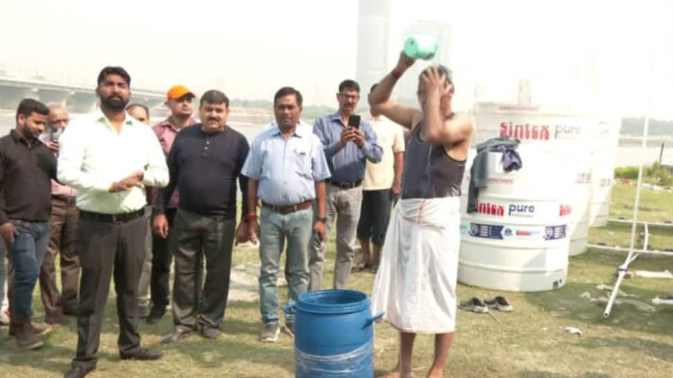 WATCH: Delhi Jal Board Director takes bath in Yamuna water, shows river NOT toxic