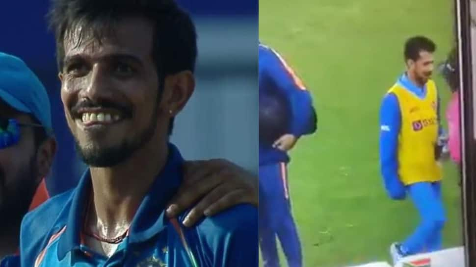 WATCH: &#039;Yuzi bhai masti mein, aag lagey basti mein&#039;, Yuzvendra Chahal almost jokingly KICKS umpires, Twitter reacts