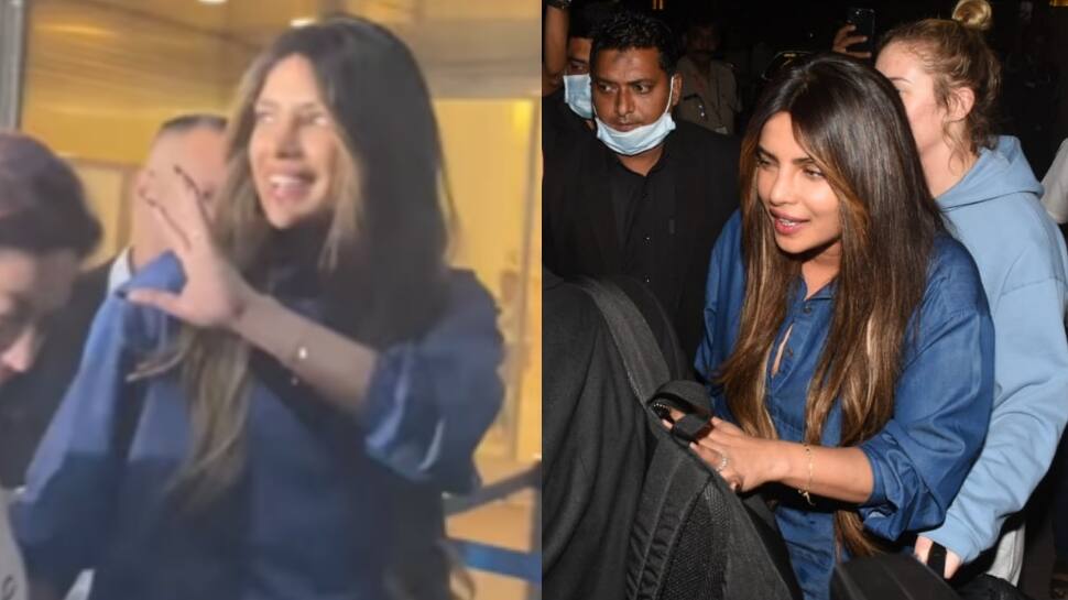 Mumbai meri Jaan: Priyanka Chopra mobbed at Mumbai Airport; &#039;jetlagged&#039; actress watches Koffee With Karan, eats Cheetos- PICS